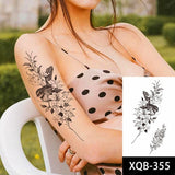 1pc Flower Daffodil Bouquet Women Geisha Waterproof Temporary Tattoos Stickers Body Back Art Sexy Colorful Washable Holiness