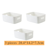 Sundries storage basket student desktop snack storage box plastic cosmetic storage box household kitchen tidying box with lid