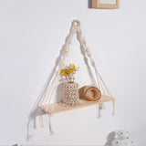Wall Hanging Shelf Boho Home Decor Shelves On Wall Wood Decoration for Bedroom Living Room Nursery Christamas Gift