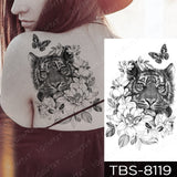 Waterproof Temporary Tattoo Sticker Chest Lace Henna Mandala Flash Tattoos Wolf Diamond Flower Body Art Arm Fake Tatoo Women Men