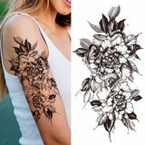 Big Rose Waterproof Temporary Tattoo Flower Butterfly Bird Hipster Fashion Woman Fake Body Arm Sticker Man Tatoo Art Leg Totem