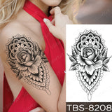 Waterproof Temporary Tattoo Sticker Chest Lace Henna Mandala Flash Tattoos Wolf Diamond Flower Body Art Arm Fake Tatoo Women Men