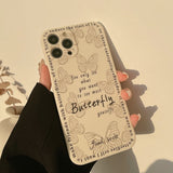 Original butterfly shockproof cute cartoon phone case for iphone 14 13 mini 11 pro max 12 xsmax x xr se 7 8 plus cover capa