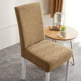 4 pcs/6 pcs Jacquard Chair Cover Polyester Fiber High Elastic Stool Cover Hotel Restaurant Chair Antifouling Cover