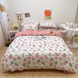 Quilt Cover Set With Bed Linens Single/Queen/King Size colcha de cama casal Solid Color Comforter Bedding Set For Double Bed