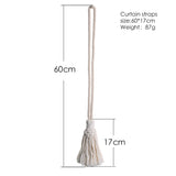 Macrame Curtain Tiebacks Boho Rope Curtain Tie Back  Decorative Woven Curtain Holdbacks Home Decor Room Deocration