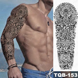 Large Arm Sleeve Tattoo Japanese Dragon Prajna Waterproof Temporary Tatto Sticker Mechanical Body Art Full Fake Tatoo Women Men