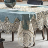 Light Luxury Style Embroidered Tablecloth Home Hotel Dining Table Decor Table Cover Rectangular Lace Table Cloth Wedding Decor