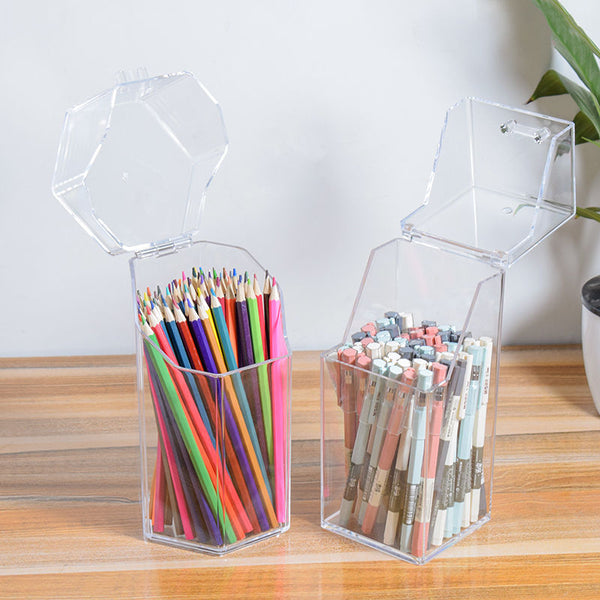 Desktop Organiser Home Office Storage Box Acrylic Transparent Multifun ...
