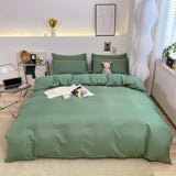 Duvet Cover Solid Color Quilt Cover Tibetan Green King Size Comforter Cover High Quality Skin Friendly Fabric Bedding Cover