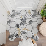 Nordic Cut Printed Doormat Carpet Home PVC Silk Loop Floor Entrance Mats Carpet Living Room Bedroom Bathroom Non-Slip Door Mats