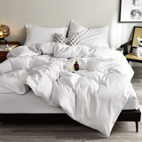 Bedding Set High Quality Skin Friendly Fabric Black Duvet Cover Set Solid Color Single Double King Size Quilt Cover Set