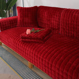 Sofa Cushion Cover Thick Plush Cushions Living Room Sofa Protective Cover Universal Sofa Towel Cushion Cover 1/2/3/4 Seat