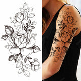 Sexy Flower Bird Temporary Waterproof Tattoo Sticker Girl Butterfly Dreamcatcher Cross Body Arm Sleeve Chest Fake Totem Women