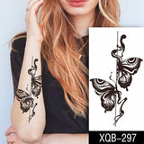 Big Rose Waterproof Temporary Tattoo Flower Butterfly Bird Hipster Fashion Woman Fake Body Arm Sticker Man Tatoo Art Leg Totem