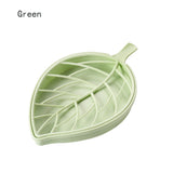 Soap Dishes Portable Leaf Shaped Shower Soap Holder Box Draining Tray Fashion Soap Dish for Shower Kitchen Dispenser Soap Rack