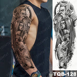 Large Arm Sleeve Tattoo Japanese Dragon Prajna Waterproof Temporary Tatto Sticker Mechanical Body Art Full Fake Tatoo Women Men