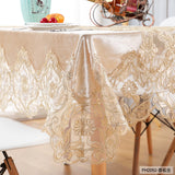 Light Luxury Style Embroidered Tablecloth Home Hotel Dining Table Decor Table Cover Rectangular Lace Table Cloth Wedding Decor