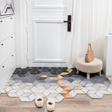 Nordic Cut Printed Doormat Carpet Home PVC Silk Loop Floor Entrance Mats Carpet Living Room Bedroom Bathroom Non-Slip Door Mats