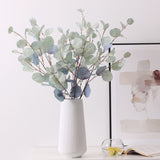 1 PC Artificial Eucalyptus Forest Apple Leaf Wedding Home Decoration Fake Plant Autumn Eucalyptus Branch Plastic Plant Decor