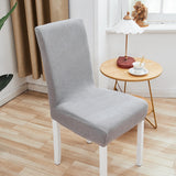 4 pcs / 6 pcs Chair Cover Polyester Fiber Elastic Stool Cover Hotel Restaurant Chair Antifouling Cover