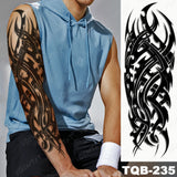 Large Arm Sleeve Tattoo Lion Crown King Rose Waterproof Temporary Tatoo Sticker Wild Wolf Tiger Men Full Skull Totem Fake Tatto