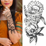 Big Rose Waterproof Temporary Tattoo Flower Butterfly Bird Hipster Fashion Woman Fake Body Arm Sticker Man Tatoo Art Leg Totem