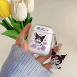 Cute Fresh Flower Transparent Case for Apple Airpods 1 2 Case with KeyChain for AirPods Pro Bluetooth Earphone Protective Case