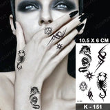 Dark Snake Waterproof Temporary Tattoo Stickers Scorpion Prajna Old School Flash Tattoos Hand Arm Women Body Art Fake Tatoo Men