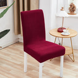 4 pcs / 6 pcs Chair Cover Polyester Fiber Elastic Stool Cover Hotel Restaurant Chair Antifouling Cover