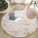 Thick Soft Round Fluffy Rugs Carpets For Living Room Plush Rug Bedroom Fur Long Pile Carpet Floor Mat Soft Shaggy Rugs Home Mat