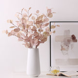 1 PC Artificial Eucalyptus Forest Apple Leaf Wedding Home Decoration Fake Plant Autumn Eucalyptus Branch Plastic Plant Decor