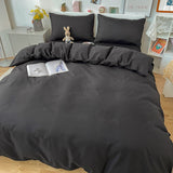 Solid Color Duvet Cover Black Quilt Cover Queen King Size Comforter Cover High Quality Skin Friendly Fabric Bedding Cover