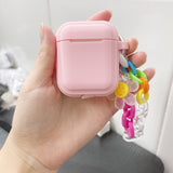 Silicone Case for Apple AirPods 1 Pro 2 3 Case Soft Protective Cover Earphone Accessories Smile Sun Flower Keychain Bracelet