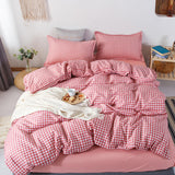 Quilt Cover Set With Bed Linens Single/Queen/King Size colcha de cama casal Solid Color Comforter Bedding Set For Double Bed