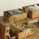 Natural Large Woven Seagrass Basket Of Straw Wicker For Home Table Fruit Bread Towels Small Kitchen Storage Container