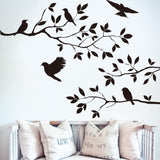 Bird Branch wall stickers Tree Leaf decorative vinyl for Children's home decor living room stickers on the wall accessories