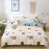 Cotton Pastoral Flower Cartoon Style Fashion Bedding Bed Cover Bed Sheet Duvet Cover Pillowcase 4pcs Bedding Sets/Queen