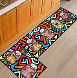 1 Piece Kitchen Rug Cheaper Anti-slip Modern Area Rugs Living Room Balcony Bathroom Printed Carpet Doormat Hallway Geometric Mat