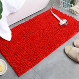 Solid Color Bathroom Mat Bath Carpets Chenille Water Absorption Bathtub Washbasin Floor Mat Non-slip Toilet Rug Plush Foot Mat