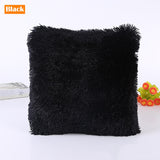 New Fluffy Fur Decorative Throw Pillow Cover Luxury Crystal Plush Velvet Soft Cushion Cover Solid Dyed Sofa Car Bed Pillowcases