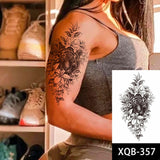 1pc Animal Lion Women Waterproof Temporary Tattoos Fake Stickers Arm Sun Art Black Cross Jesus 3D Praying Fashion Decoration