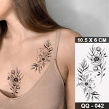 Waterproof Temporary Tattoo Sticker 3D Watercolor Realistic Lavender Daisy Flower Tatto Women Men Child Kids Ankle Fake Tattoos