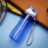 Water Bottle Sport GYM Train Travel Portable Shaker Bottle Bike Hiking Plastic Leakproof School Water Bottle BPA Free Drinkware