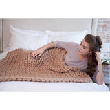 Fashion chunky merino wool blanket thick large yarn roving knitted blanket winter warm throw blankets sofa bed blanket