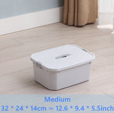 Sundries storage basket student desktop snack storage box plastic cosmetic storage box household kitchen tidying box with lid