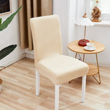 4 pcs / 6 pcs Chair Cover Polyester Fiber Elastic Stool Cover Hotel Restaurant Chair Antifouling Cover