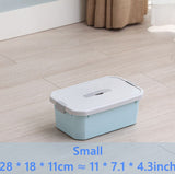 Sundries storage basket student desktop snack storage box plastic cosmetic storage box household kitchen tidying box with lid