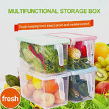 Plastic Kitchen Refrigerator Storage Box Food Container Transparent Keeping Egg Fish Fruit Fresh Fridge Storage Organizer