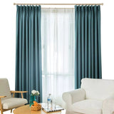 310cm Height Pure color window 80%-90% blackout curtain thickened cotton linen cutains for living room bedroom luxury curtains